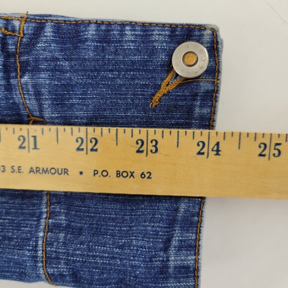 Cruel Girl Jacket Womens M Blue Denim Cropped Long Slv Button Down Front Pockets - Picture 9 of 10